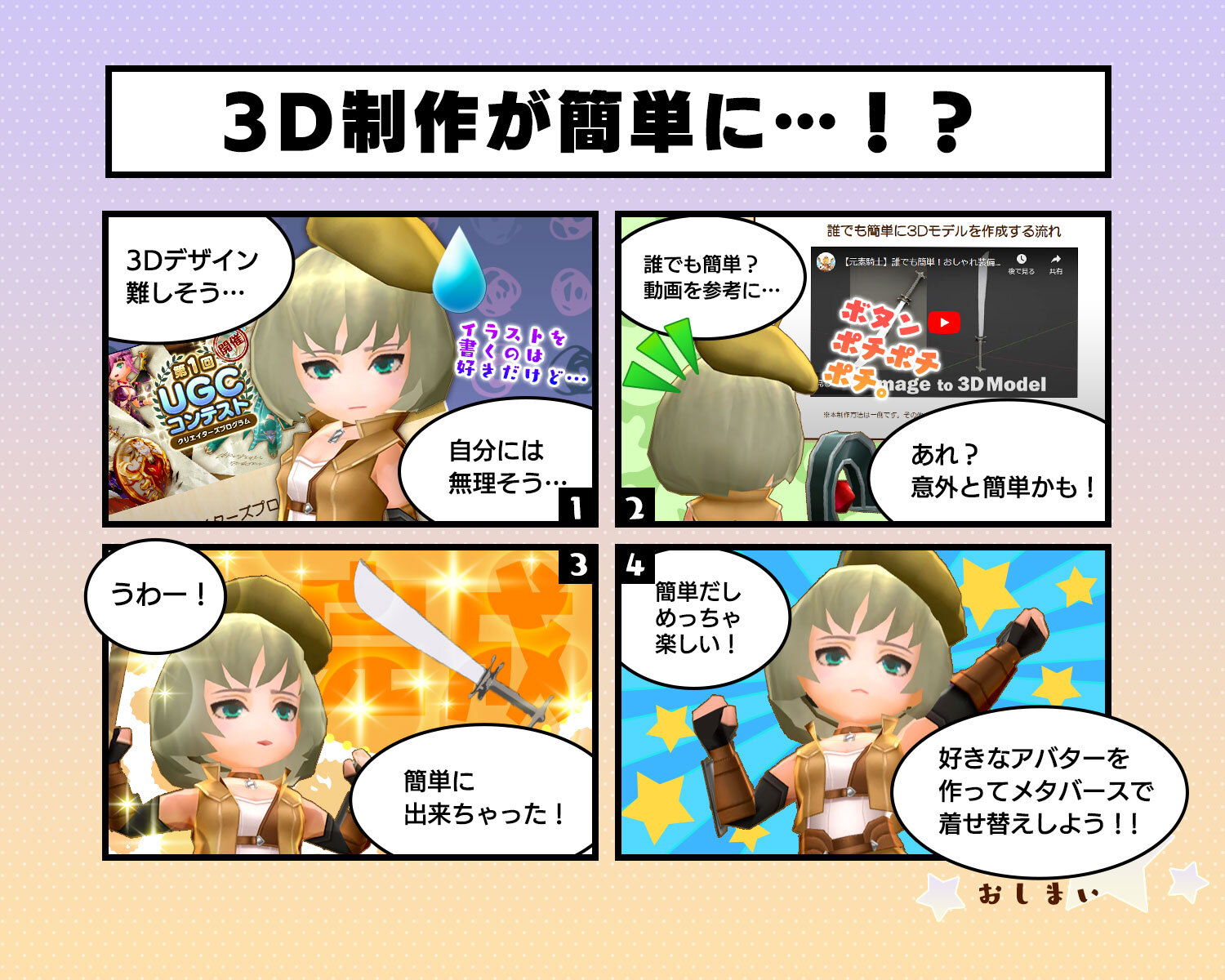 3D制作が簡単に
